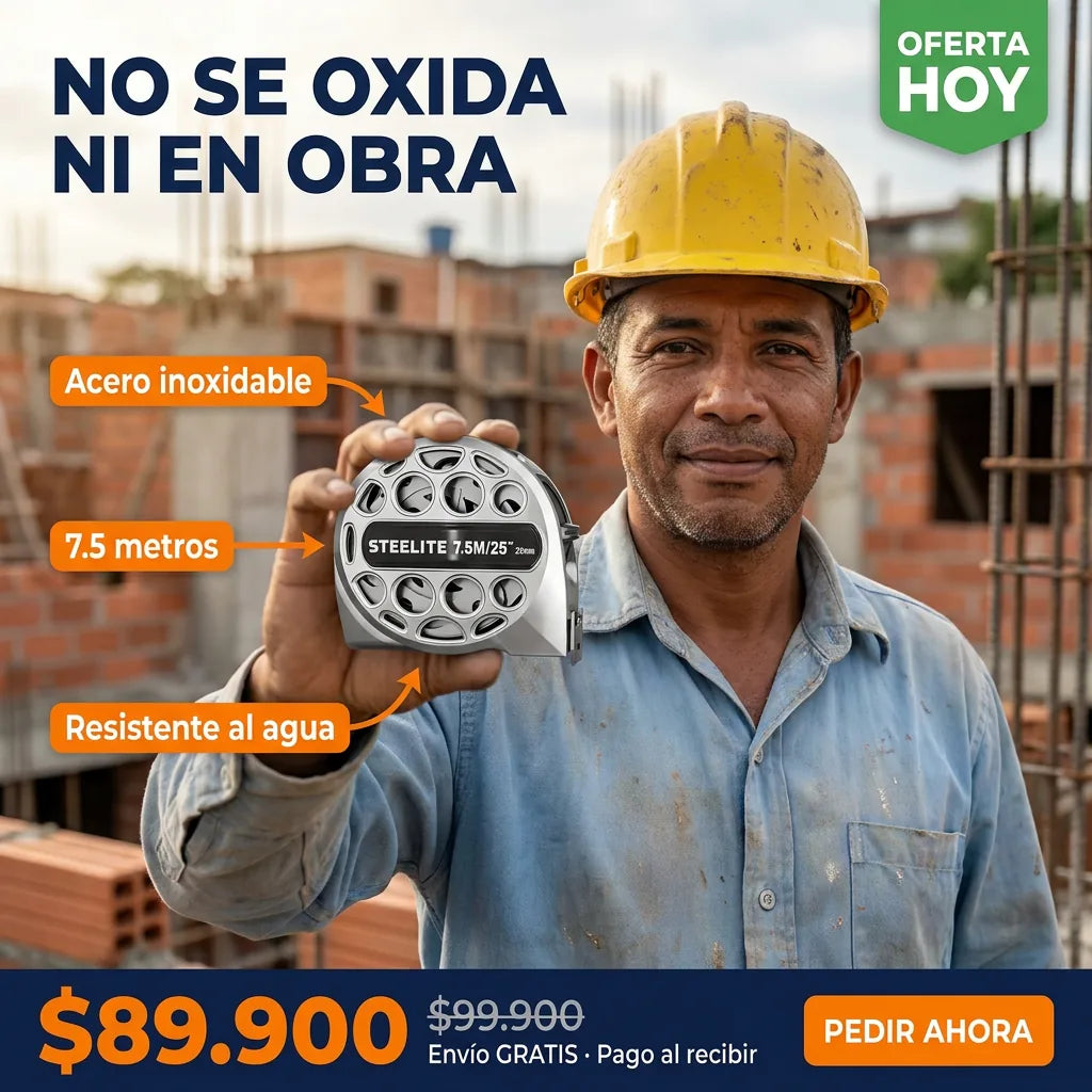 CINTA METRICA ACERO INOZIDABLE 7.5 MTS | INCOLMAN