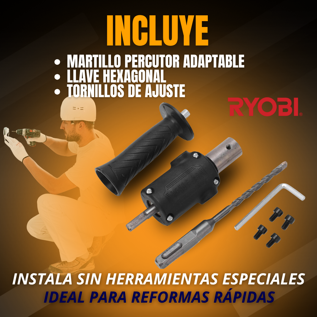 ADAPTADOR ROTOMARTILLO PARA TALADRO ELÉCTRICO | RYOBI®