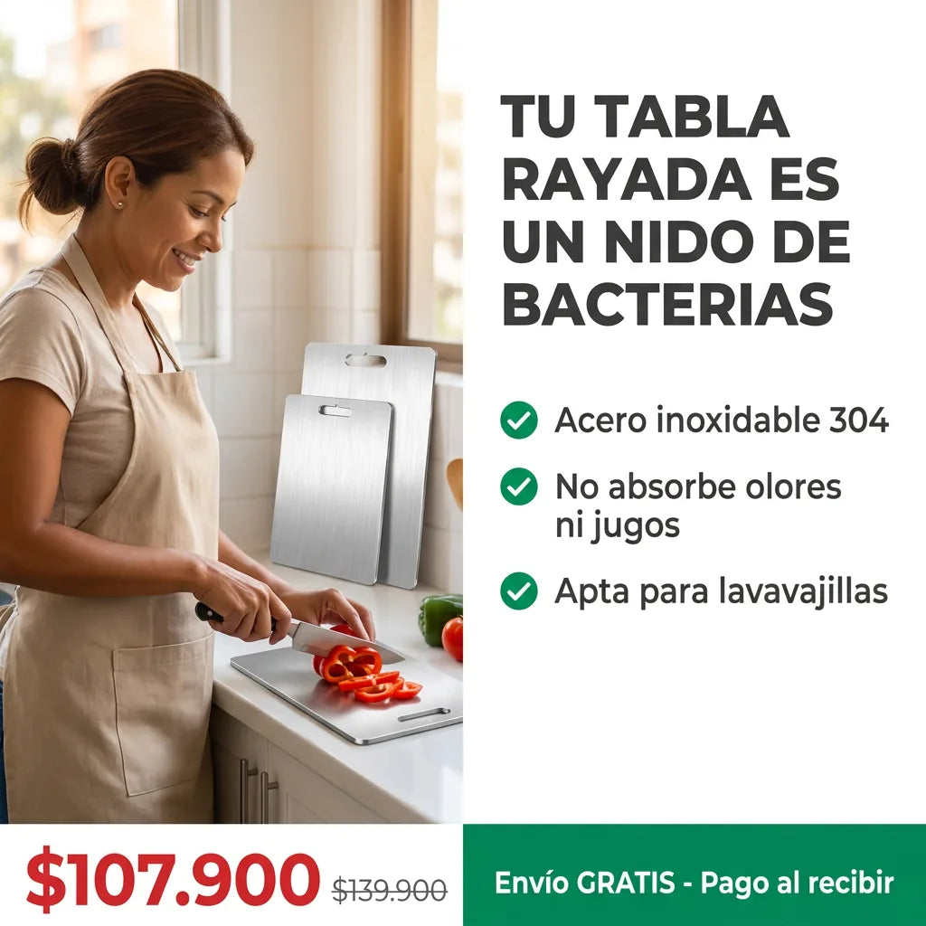 SET X 3 TABLA DE PICAR ACERO INOXIDABLE