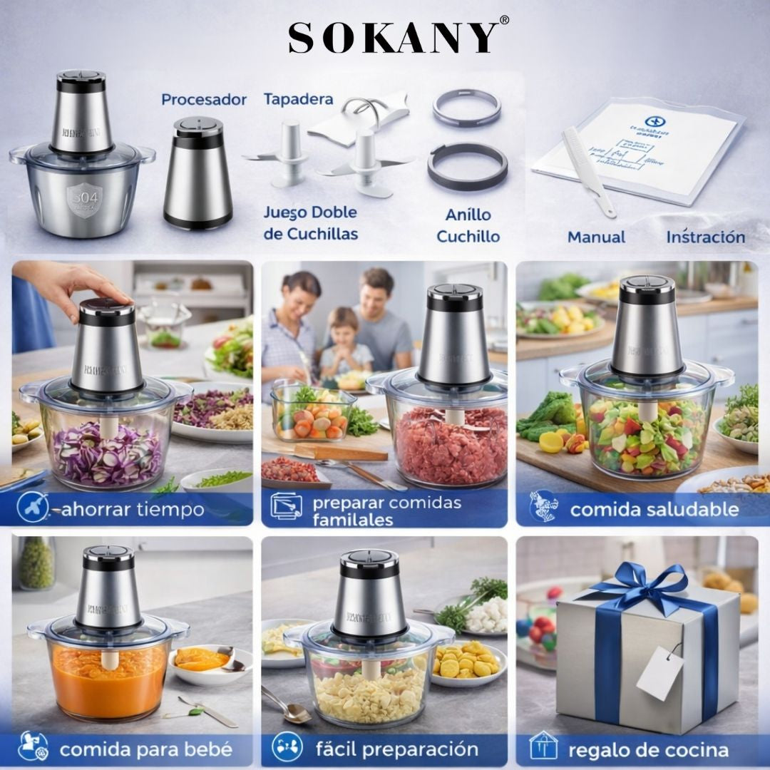 PICADOR Y PROCESADOR DE ALIMENTOS | SOKANY®