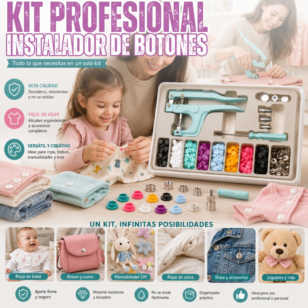 KIT PROFESIONAL INSTALADOR DE BOTONES