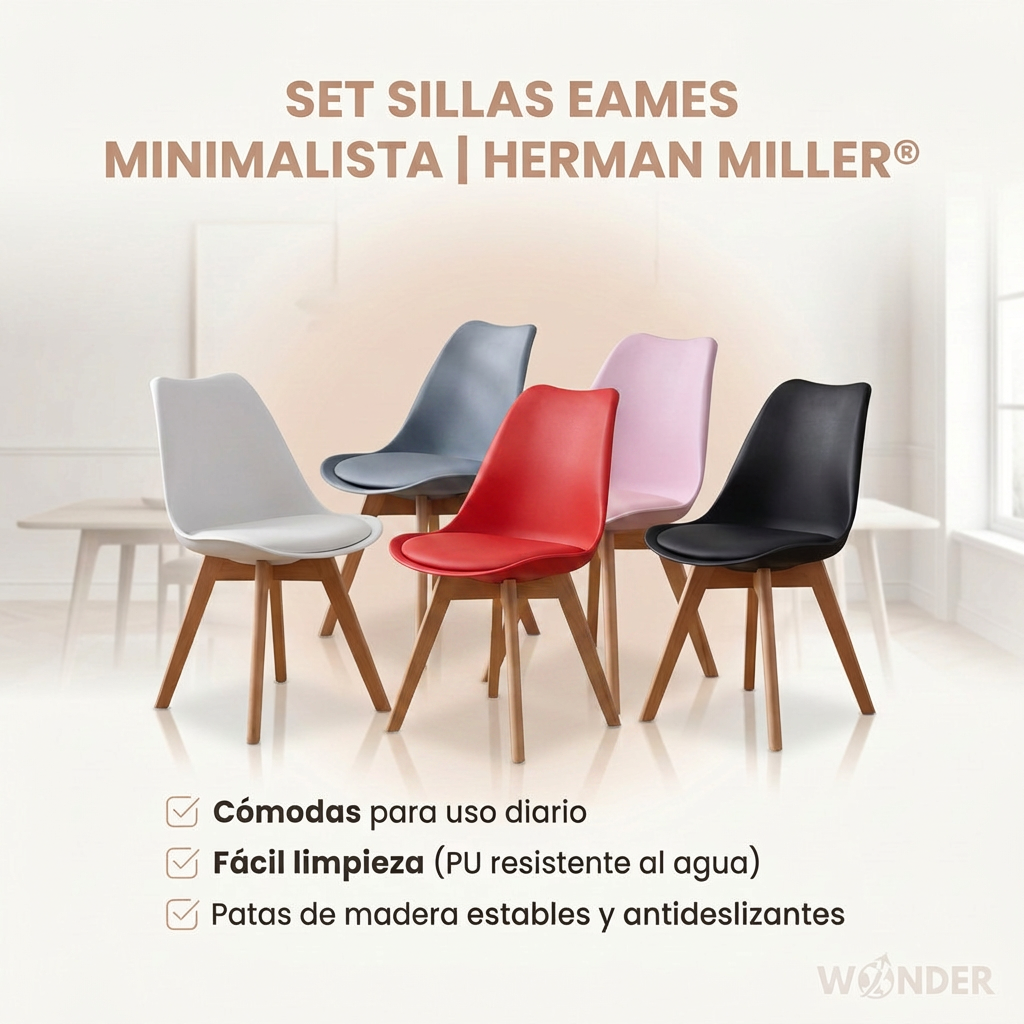 SET SILLAS EAMES MINIMALISTA |HERMAN MILLER®