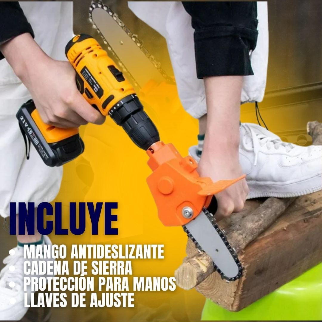 ADAPTADOR BOSCH® UNIVERSAL DE TALADRO A MOTOSIERRA