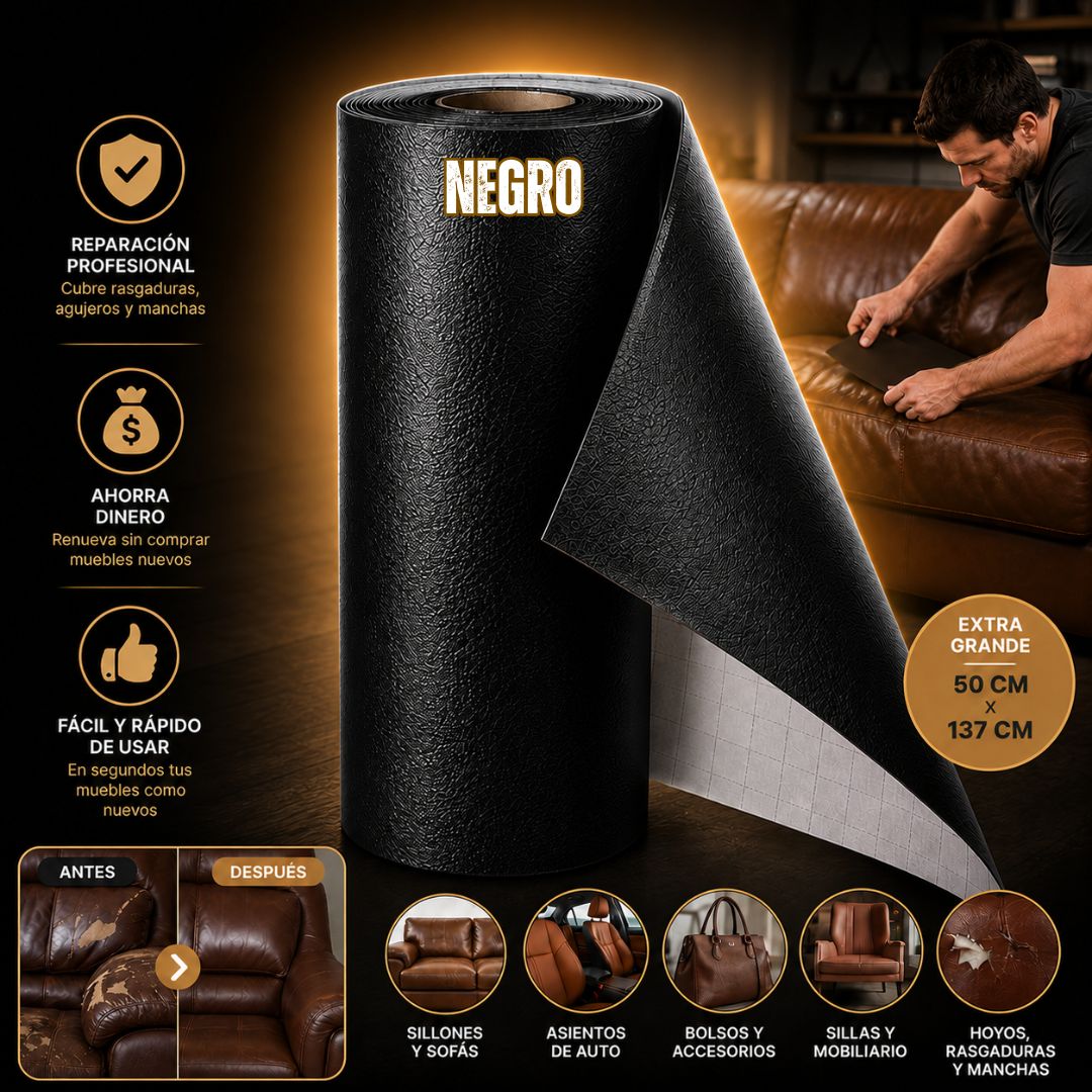ADHESIVO REPARADOR DE CUERO FORTIVO® | 50 cm X 137 cm