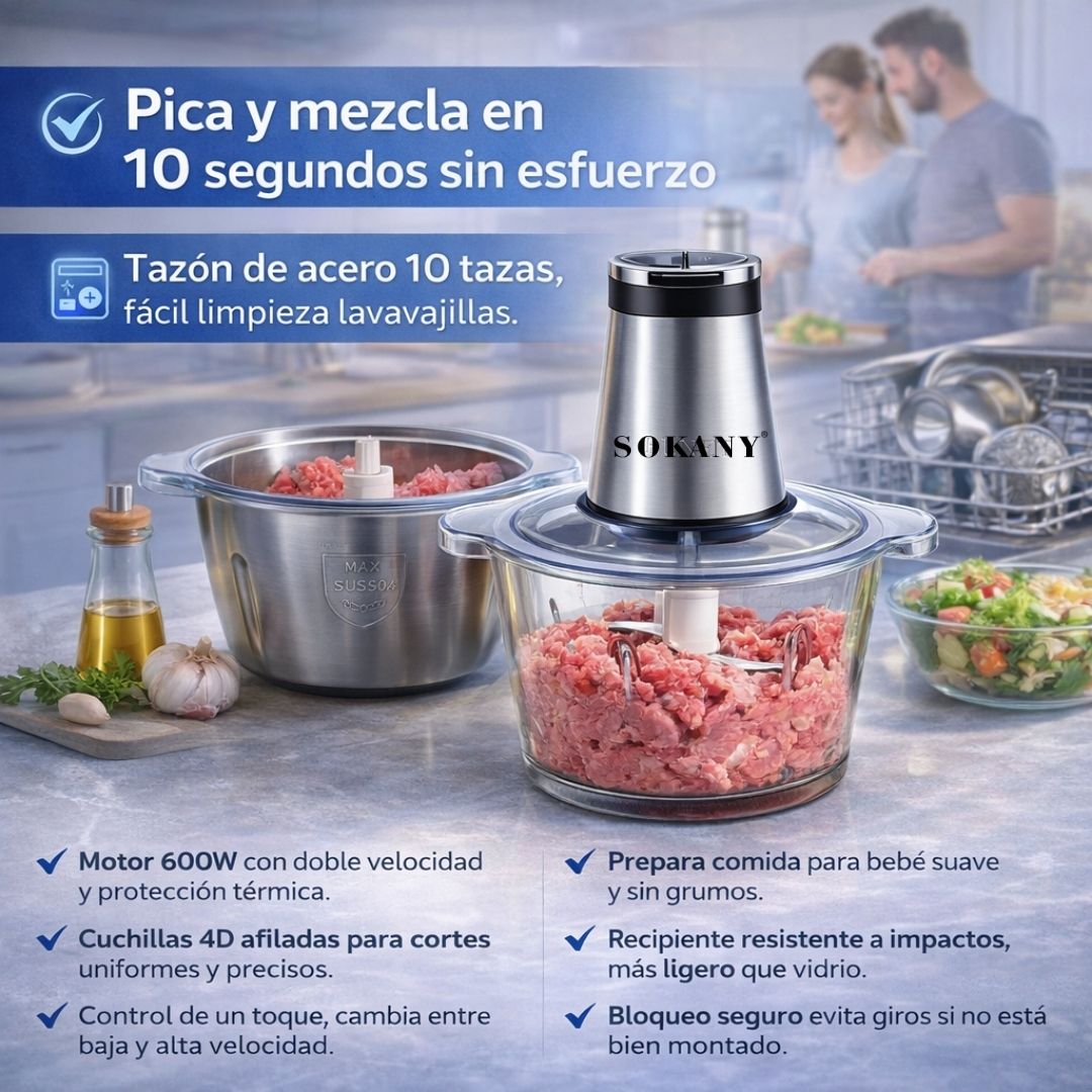 PICADOR  Y PROCESADOR DE ALIMENTOS  | SOKANY®