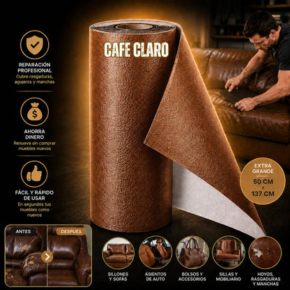 ADHESIVO REPARADOR DE CUERO FORTIVO® | 50 cm X 137 cm