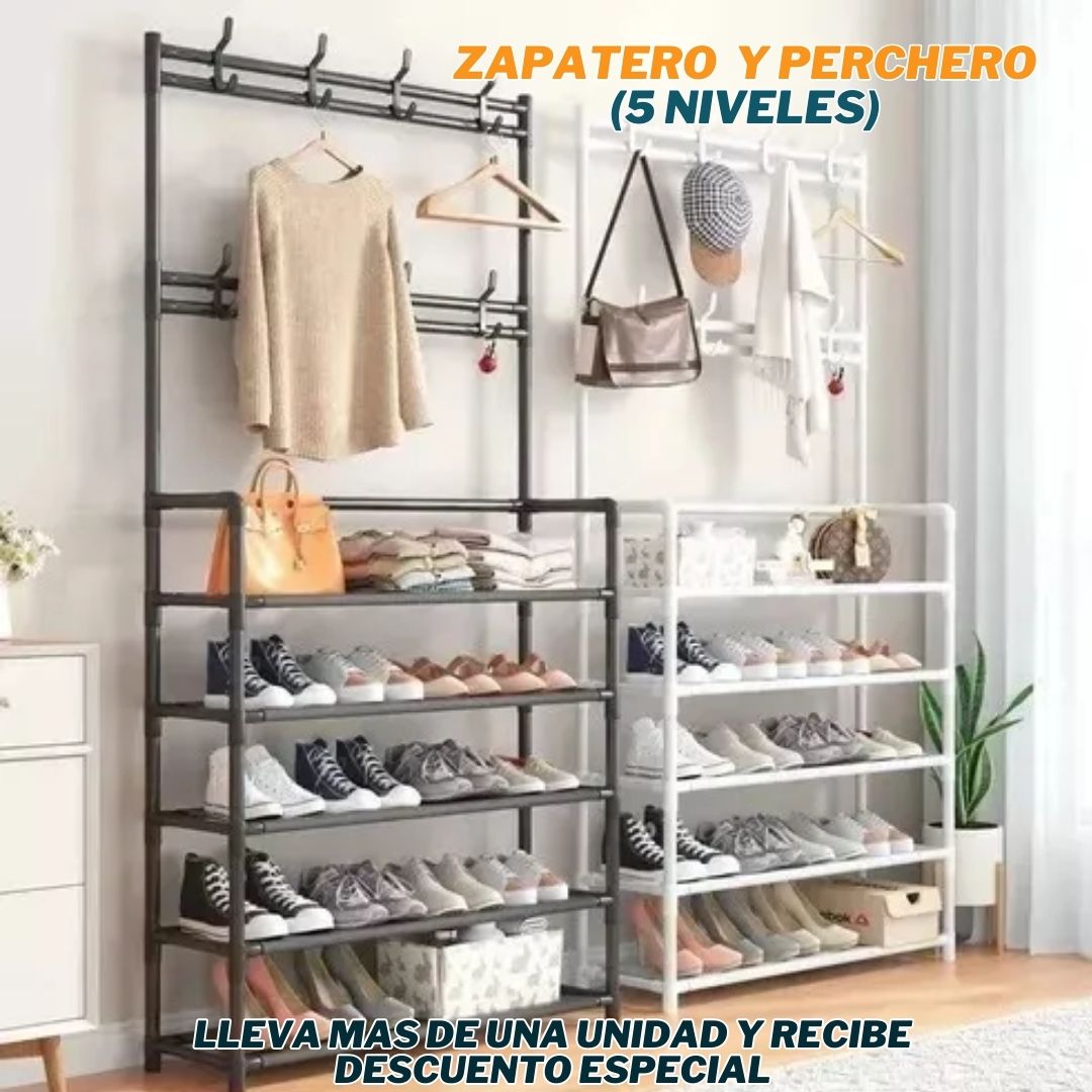 ZAPATERO PERCHERO CUBIERTO
