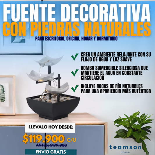 FUENTE DECORATIVA CON PIEDRAS NATURALES | TEAMSON HOME®