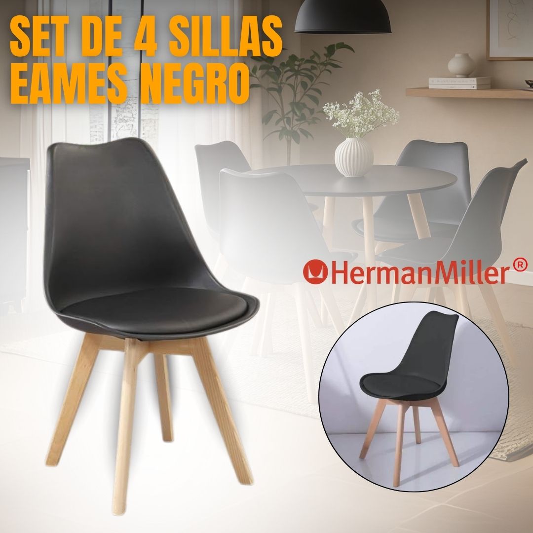 SET SILLAS EAMES MINIMALISTA |HERMAN MILLER®|