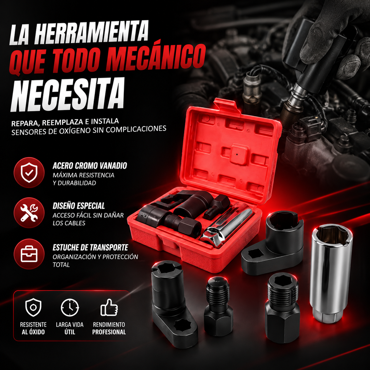 Herramienta extractora sensor de oxigeno