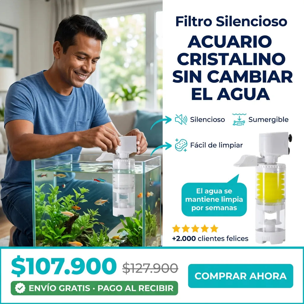 Filtro Eléctrico Silencioso para Acuario