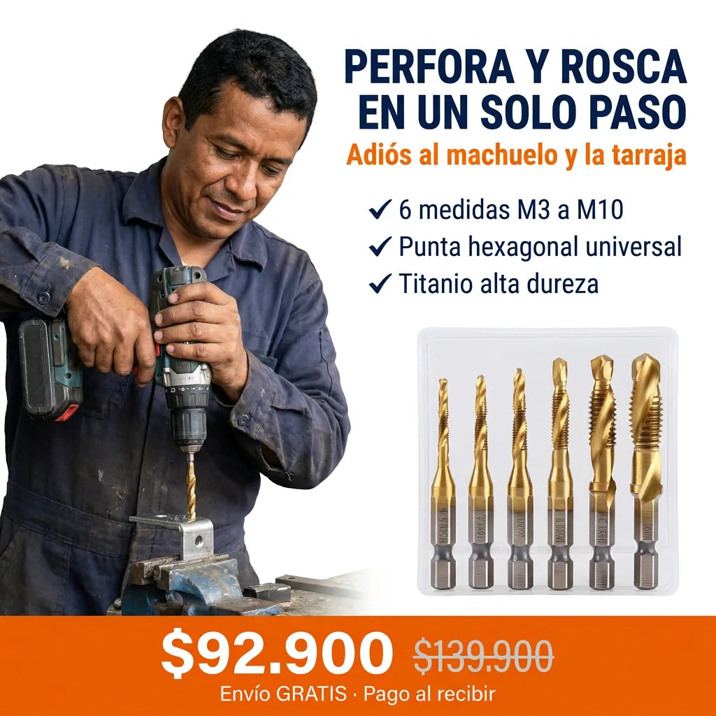 Juego de Broca  Machuelo  x 6 piezas