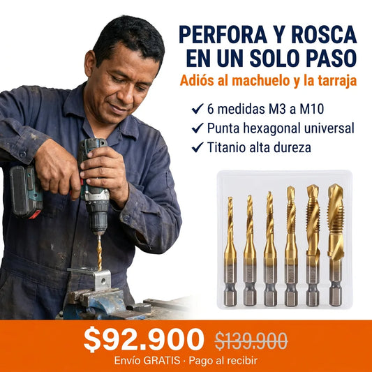Juego de Broca  Machuelo  x 6 piezas