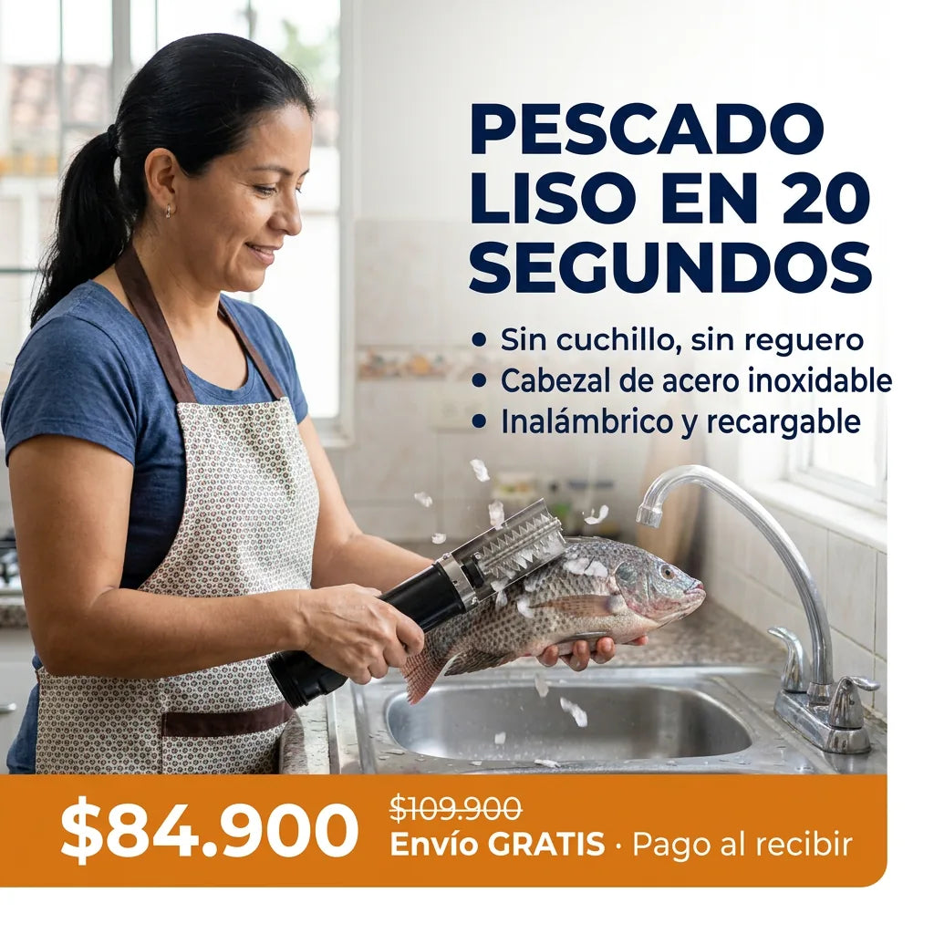 QUITA ESCAMAS ELECTRICO ACERO INOXIDABLE