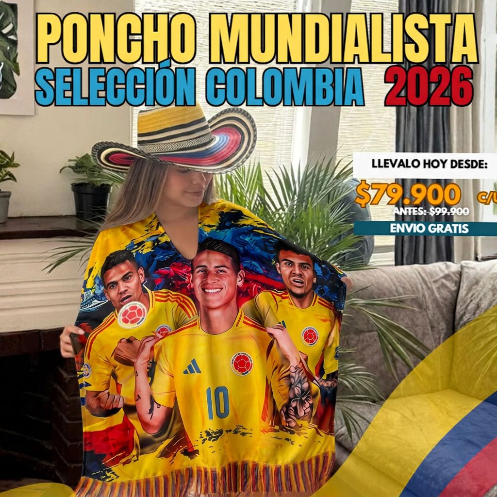PONCHO MUNDIALISTA SELECCIÓN COLOMBIA