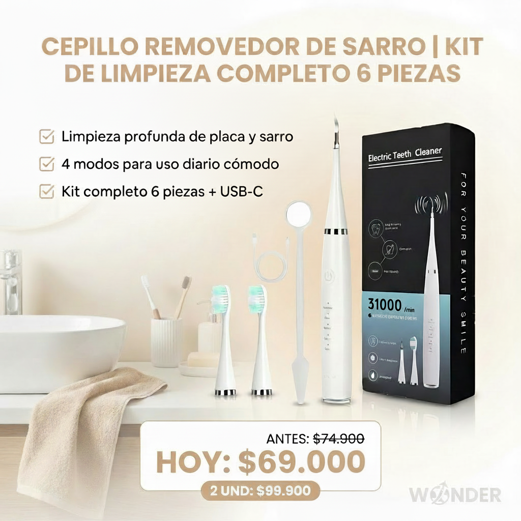 CEPILLO REMOVEDOR DE SARRO | KIT DE LIMPIEZA COMPLETO 6 PIEZAS