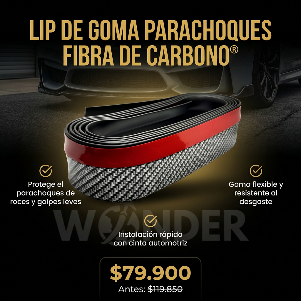 LIP DE GOMA PARACHOQUES FIBRA DE CARBONO®