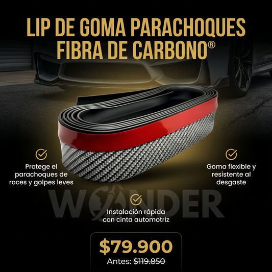 LIP DE GOMA PARACHOQUES FIBRA DE CARBONO®