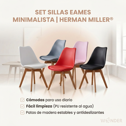 SET SILLAS EAMES MINIMALISTA |HERMAN MILLER®