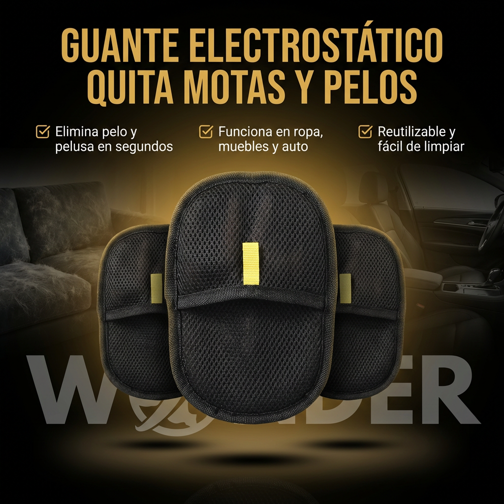 GUANTE ELECTROSTÁTICO QUITA MOTAS Y PELOS